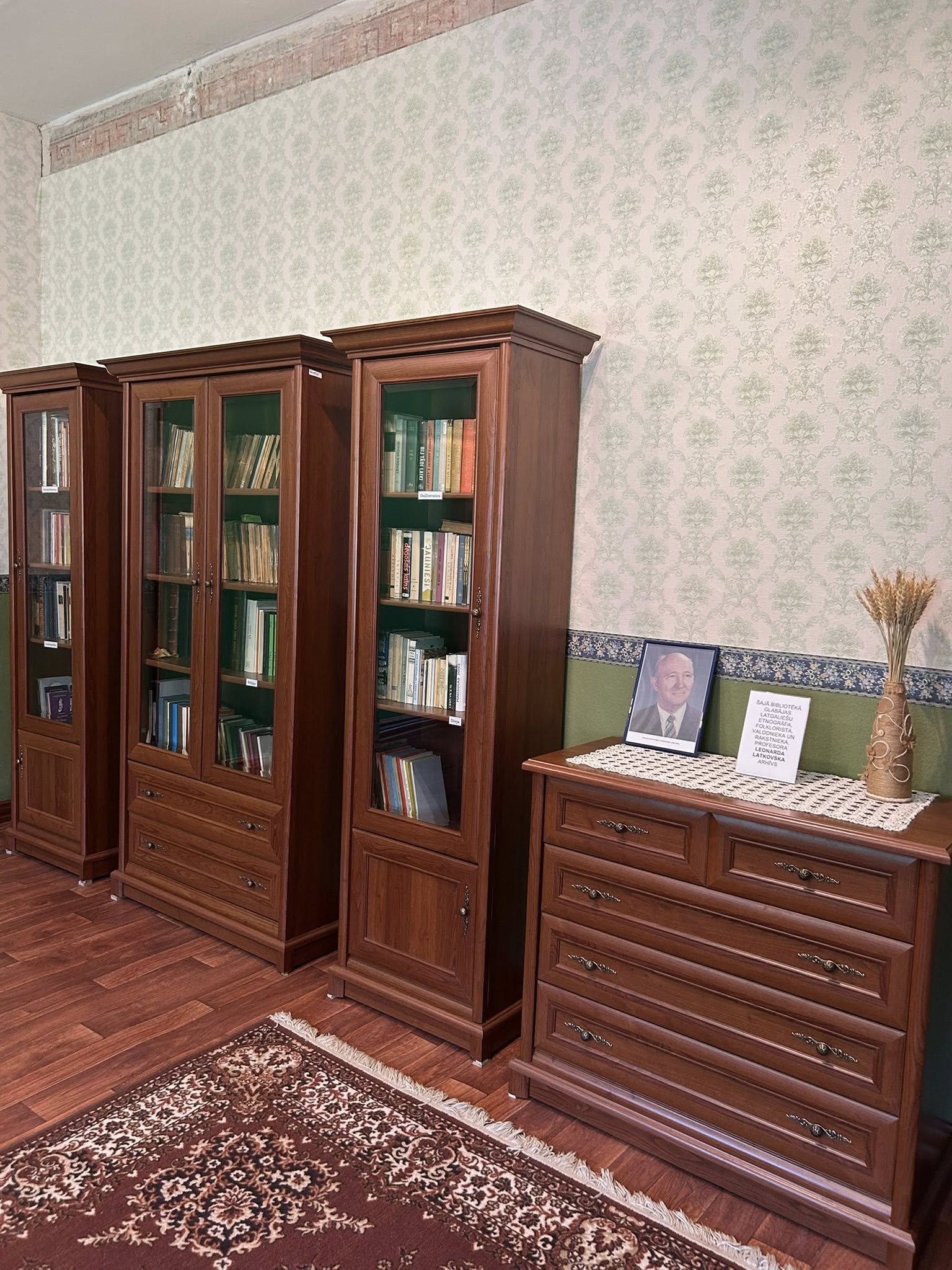 Latkovskis archive library room with bookcases