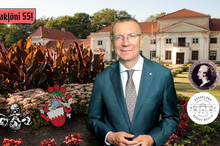 Varakļānu Palace exterior during President's visit